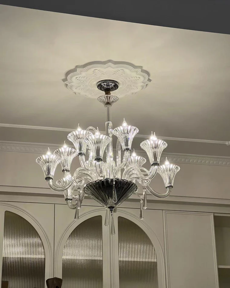 WOMO Tiered Candelabra Glass Chandelier-WM2400 - Image 12