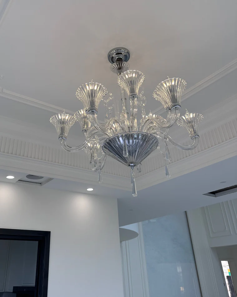 WOMO Tiered Candelabra Glass Chandelier-WM2400 - Image 13