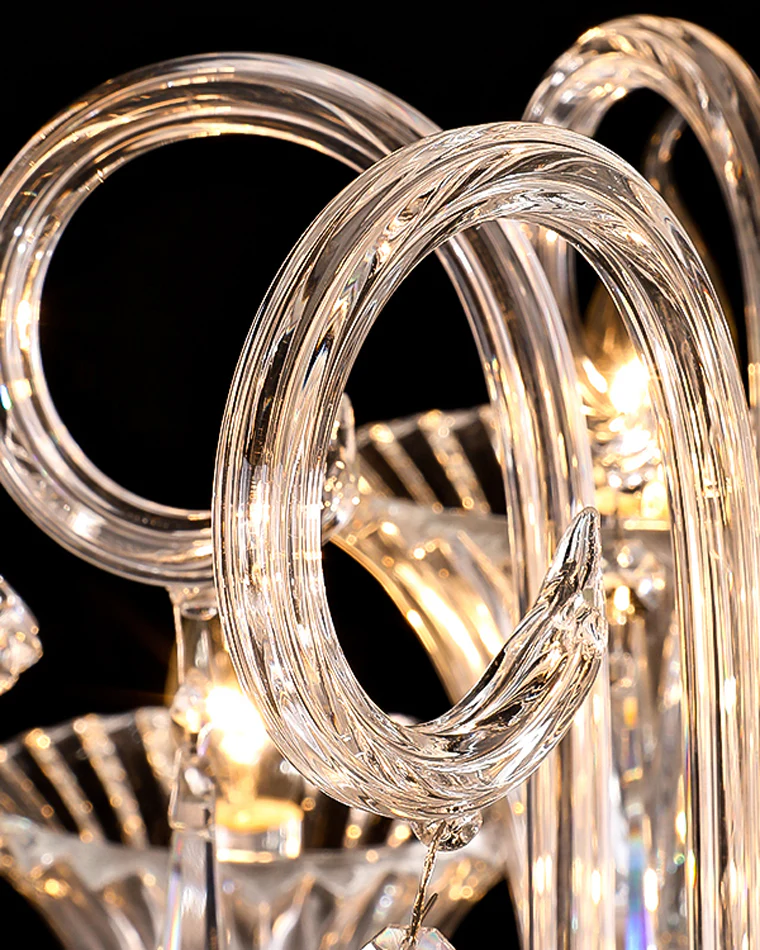 WOMO Tiered Candelabra Glass Chandelier-WM2400 - Image 20