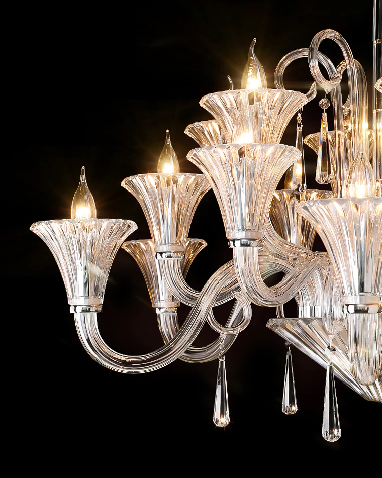 WOMO Tiered Candelabra Glass Chandelier-WM2400 - Image 21