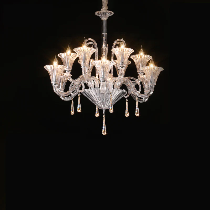 WOMO Tiered Candelabra Glass Chandelier-WM2400 - Image 23