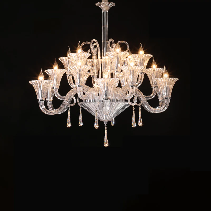 WOMO Tiered Candelabra Glass Chandelier-WM2400 - Image 25