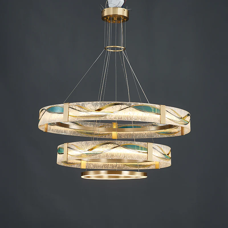 WOMO Enamel Tiered Round Chandelier-WM2336 - Image 11