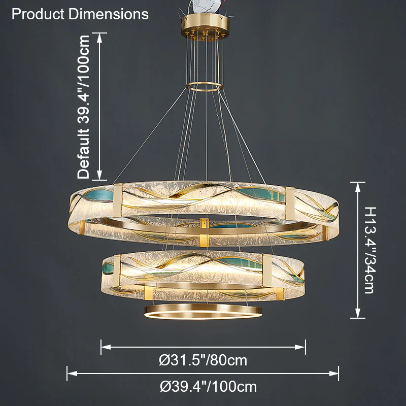 WOMO Enamel Tiered Round Chandelier-WM2336 - Image 12