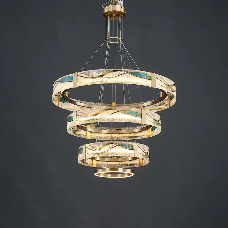 WOMO Enamel Tiered Round Chandelier-WM2336 - Image 13