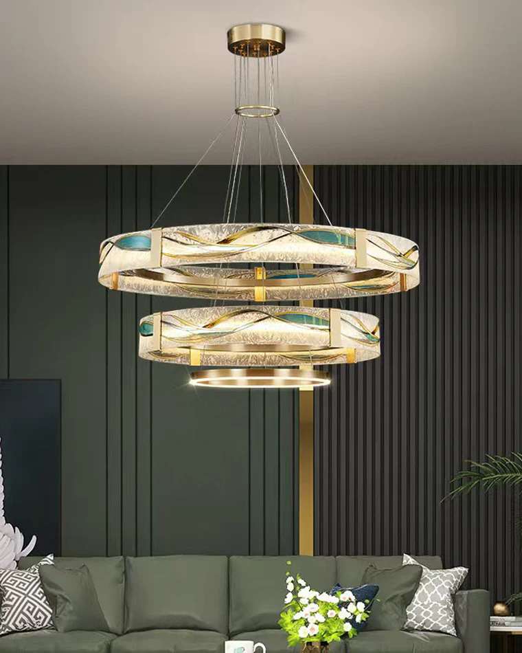 WOMO Enamel Tiered Round Chandelier-WM2336 - Image 2