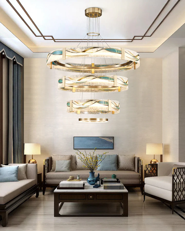 WOMO Enamel Tiered Round Chandelier-WM2336 - Image 3