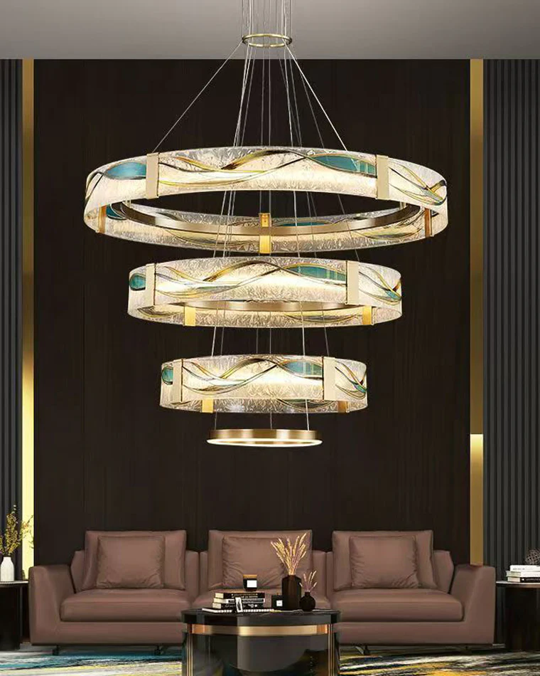 WOMO Enamel Tiered Round Chandelier-WM2336 - Image 5