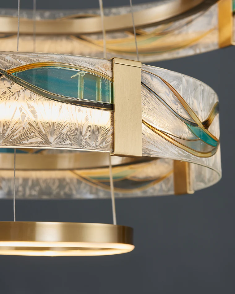 WOMO Enamel Tiered Round Chandelier-WM2336 - Image 6