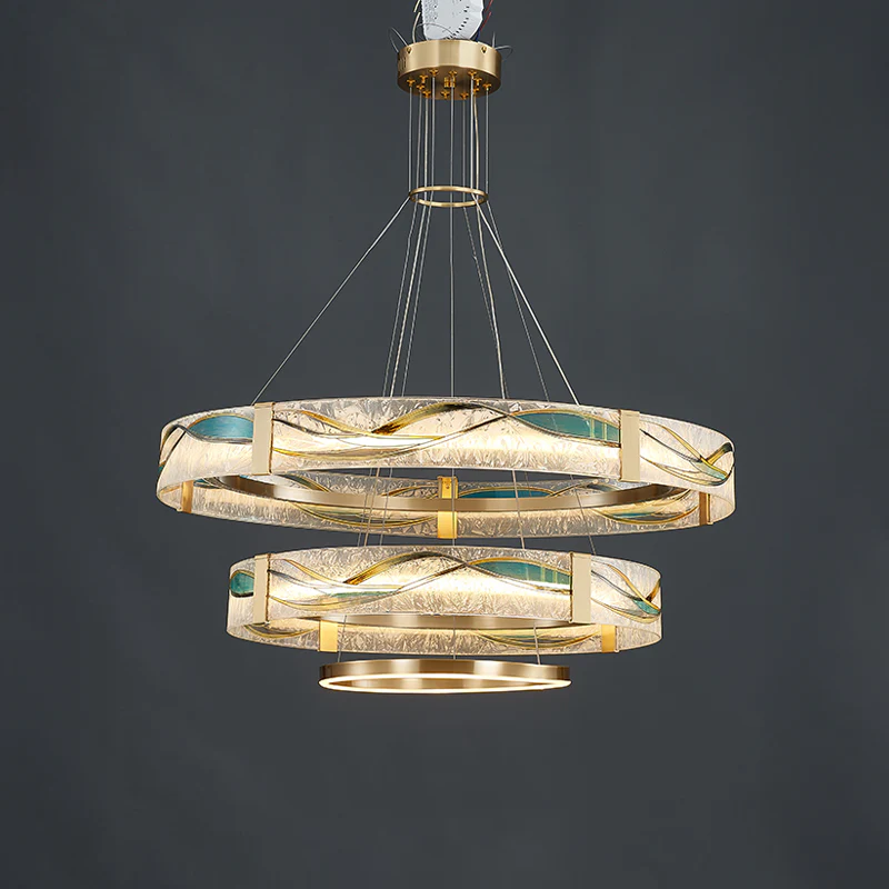 WOMO Enamel Tiered Round Chandelier-WM2336 - Image 9
