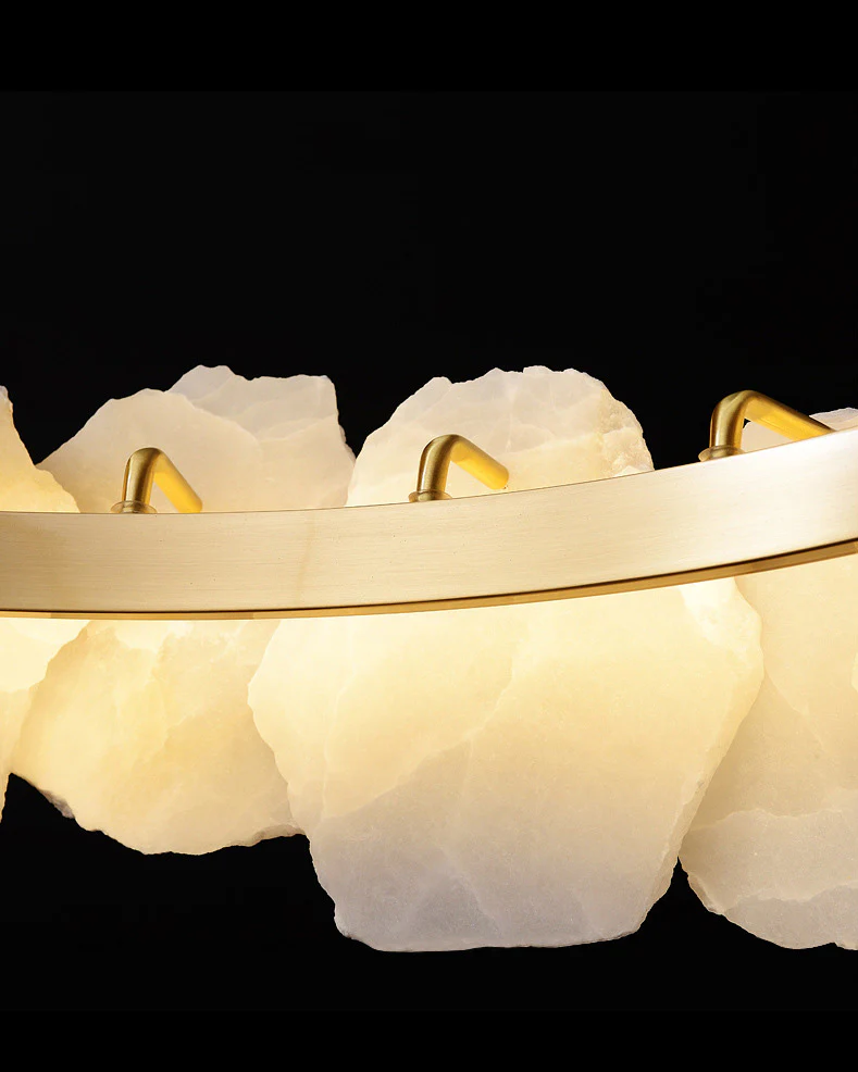 WOMO Tiered Circular Alabaster Chandelier-WM2671 - Image 10