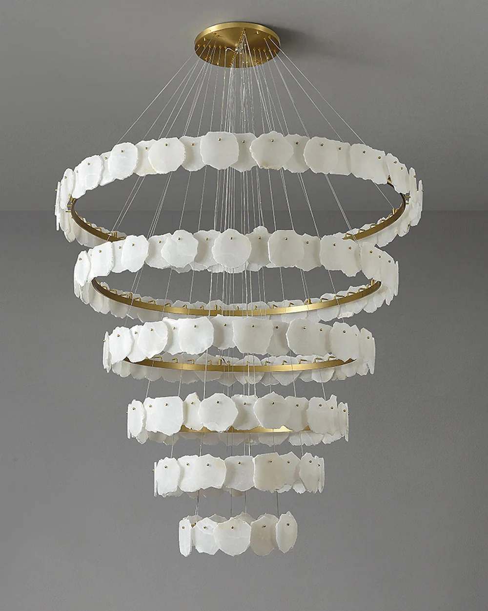 WOMO Tiered Circular Alabaster Chandelier-WM2671 - Image 8