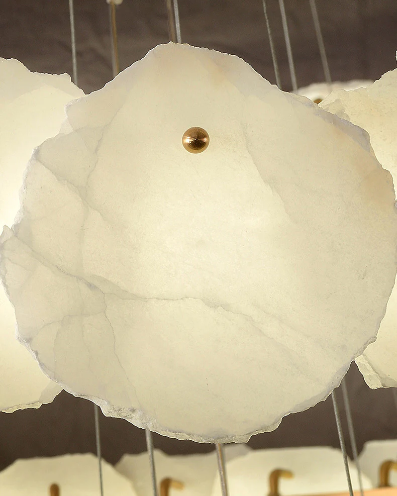 WOMO Tiered Circular Alabaster Chandelier-WM2671 - Image 9