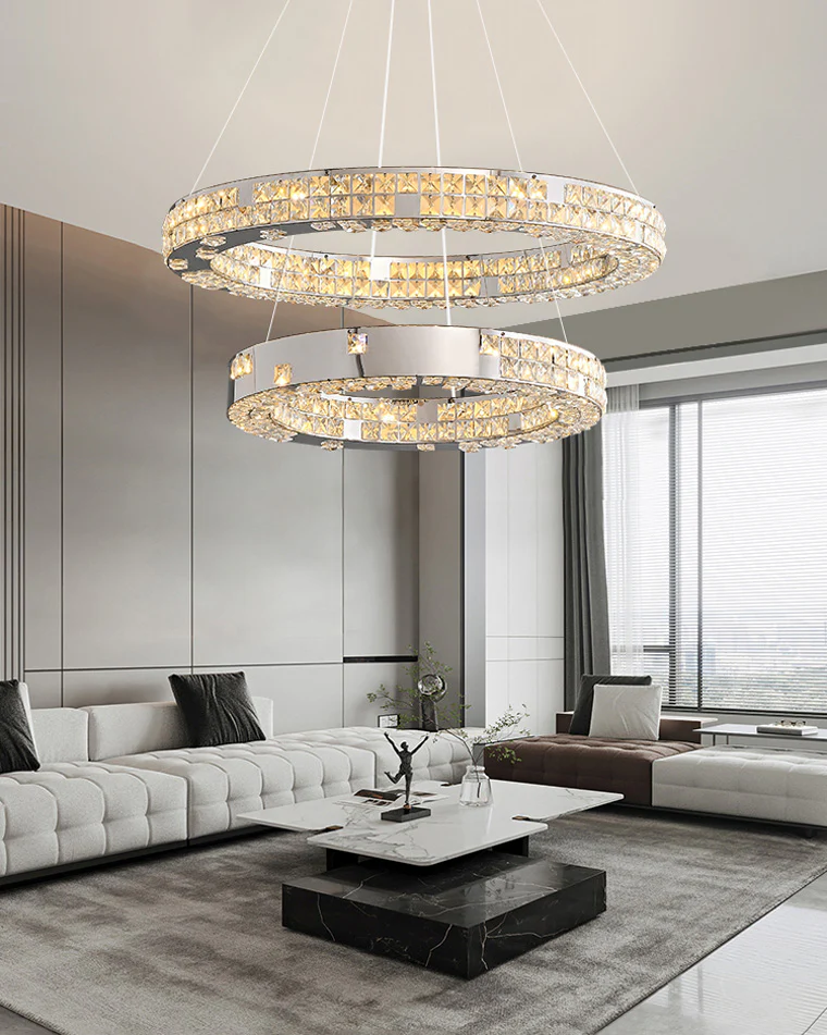 WOMO Tiered Circular Crystal Chandelier-WM2544 - Image 3