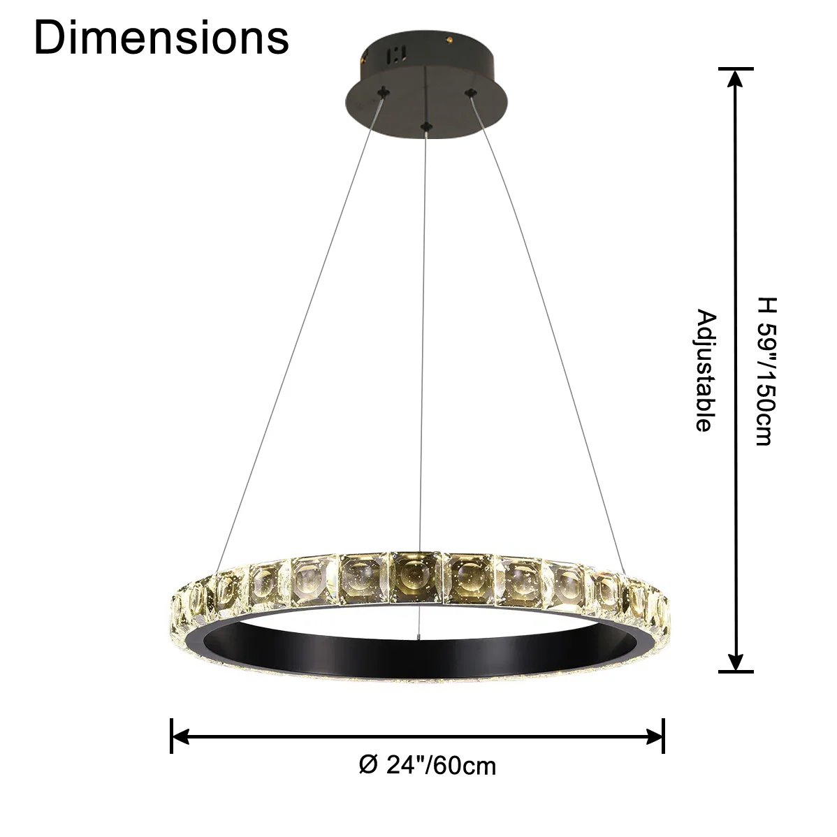 WOMO Circular Led Crystal Chandelier-WM2549a - Image 16