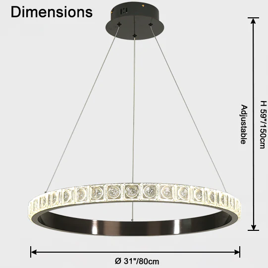 WOMO Circular Led Crystal Chandelier-WM2549a - Image 18