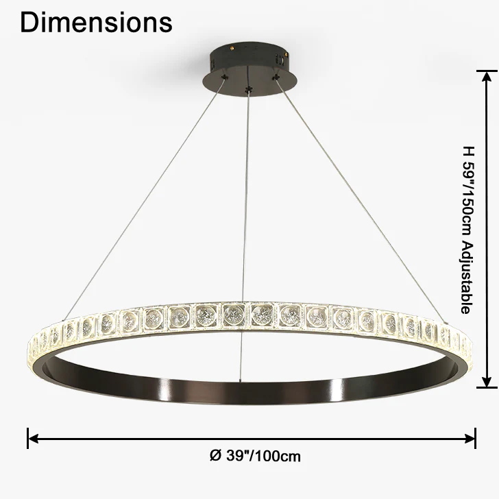 WOMO Circular Led Crystal Chandelier-WM2549a - Image 20
