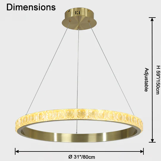 WOMO Circular Led Crystal Chandelier-WM2549a - Image 24