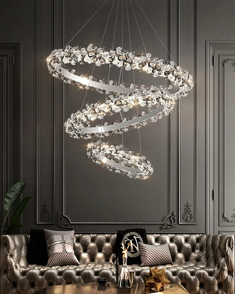 WOMO Tiered Circular Crystal Chandelier-WM2726 - Image 10