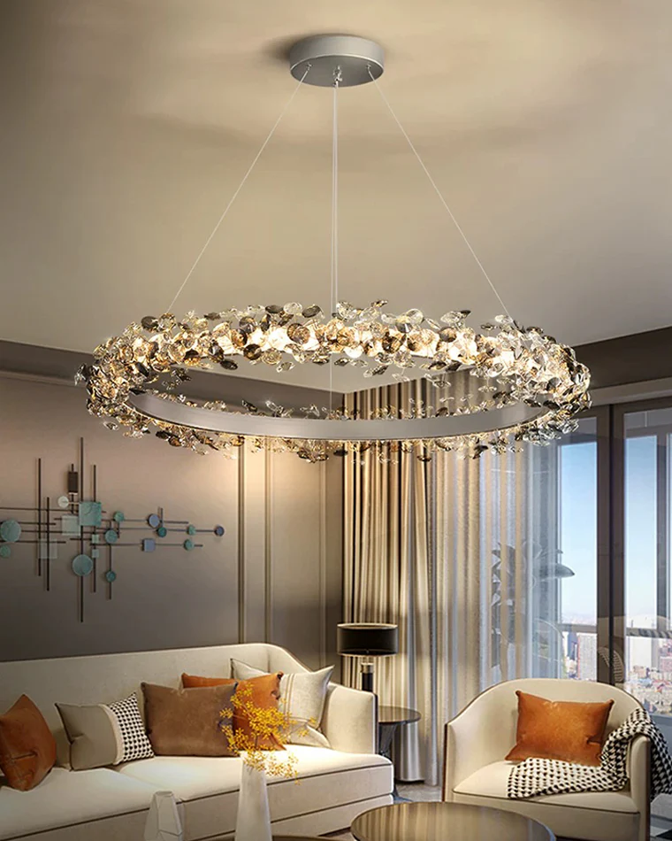 WOMO Tiered Circular Crystal Chandelier-WM2726 - Image 11