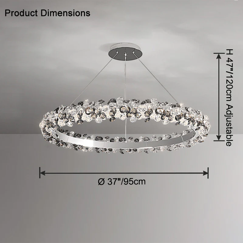 WOMO Tiered Circular Crystal Chandelier-WM2726 - Image 20