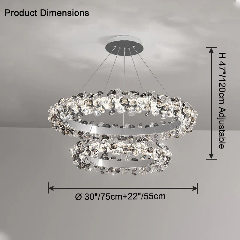 WOMO Tiered Circular Crystal Chandelier-WM2726 - Image 22