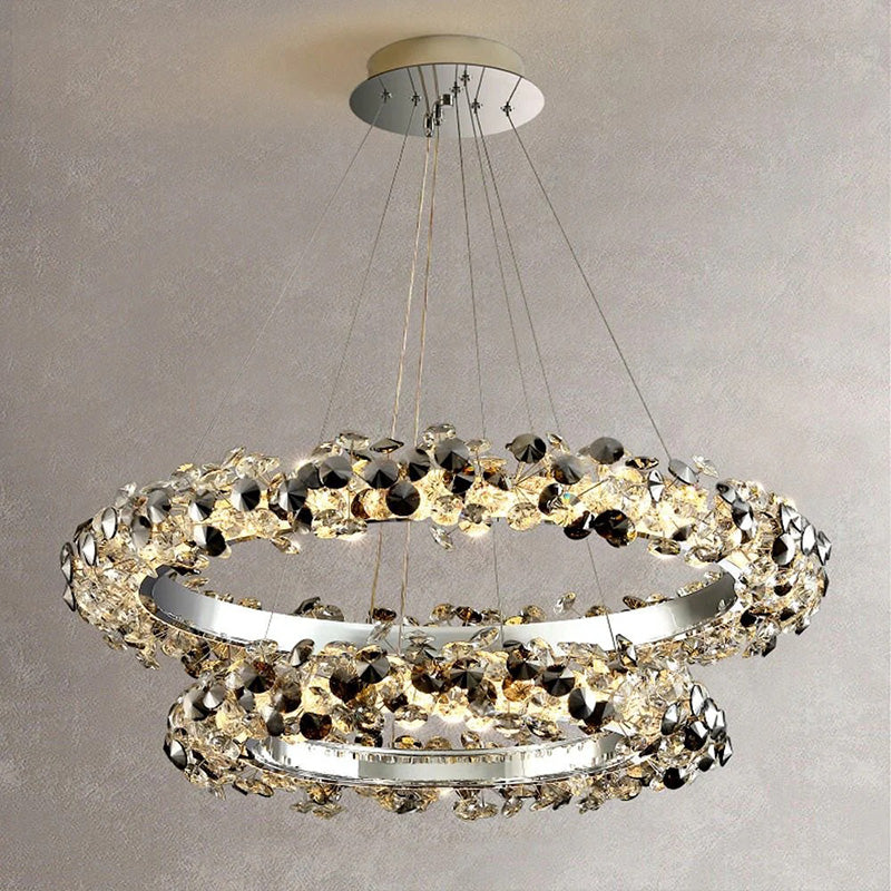 WOMO Tiered Circular Crystal Chandelier-WM2726 - Image 23