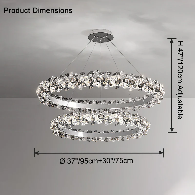 WOMO Tiered Circular Crystal Chandelier-WM2726 - Image 24
