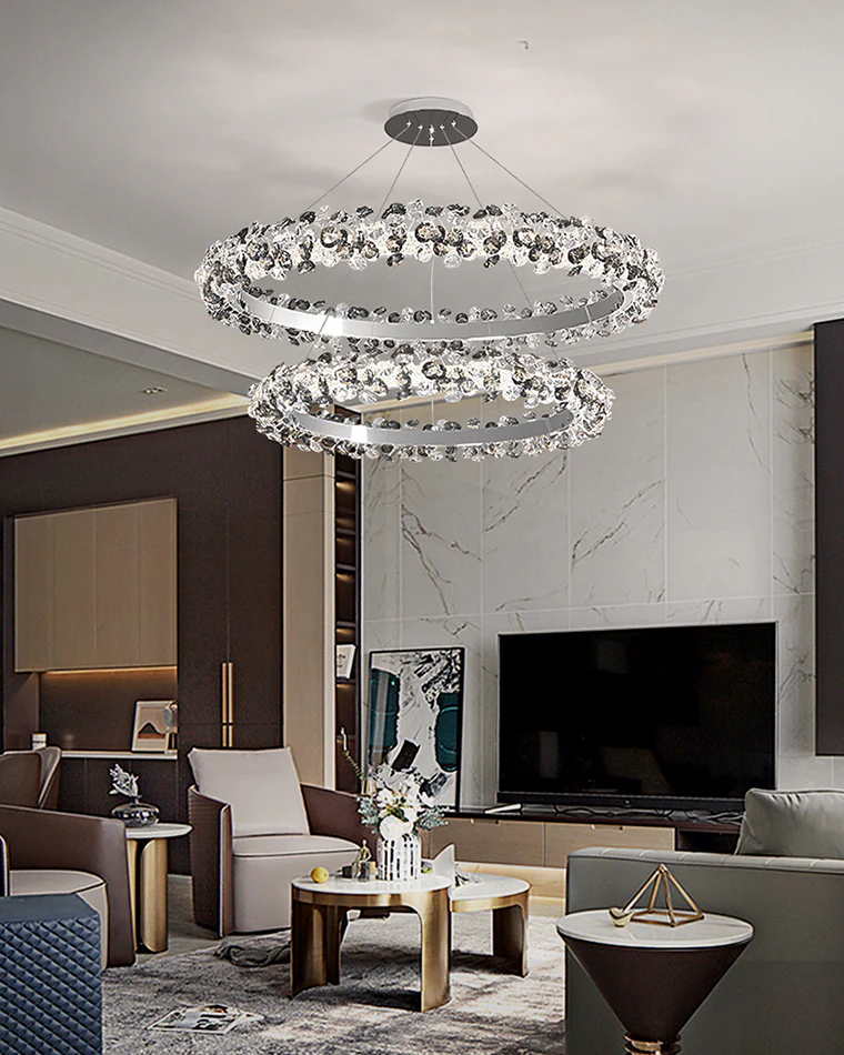 WOMO Tiered Circular Crystal Chandelier-WM2726 - Image 3