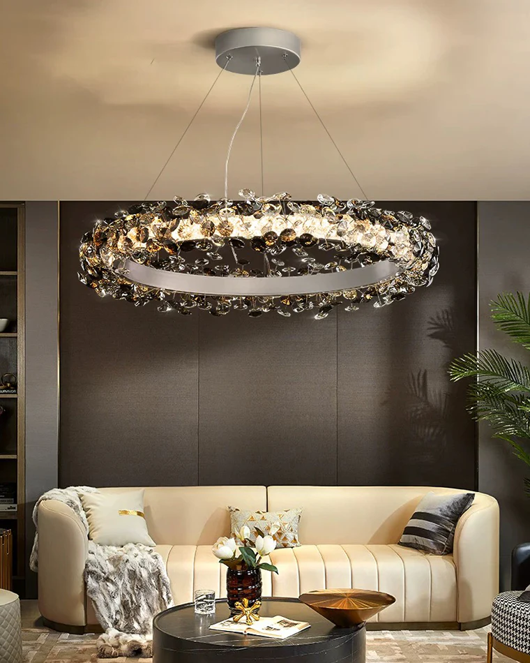 WOMO Tiered Circular Crystal Chandelier-WM2726 - Image 9