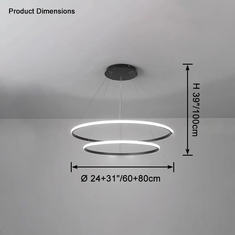 WOMO Tiered Circular Led Chandelier-WM2458 - Image 19