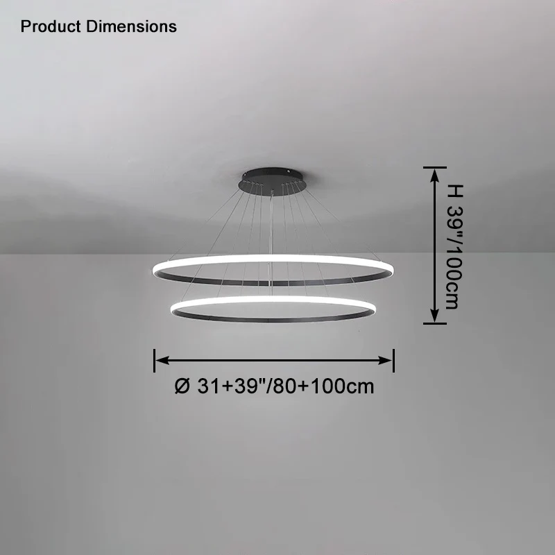 WOMO Tiered Circular Led Chandelier-WM2458 - Image 21
