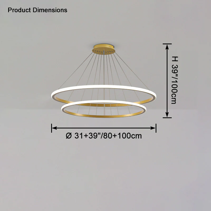 WOMO Tiered Circular Led Chandelier-WM2458 - Image 35