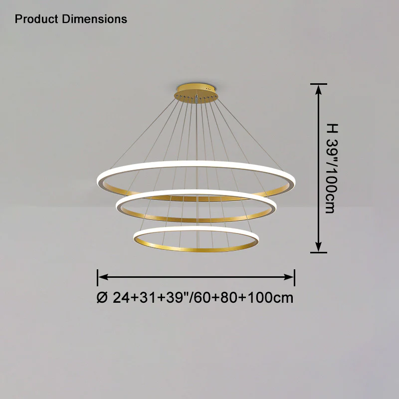 WOMO Tiered Circular Led Chandelier-WM2458 - Image 39