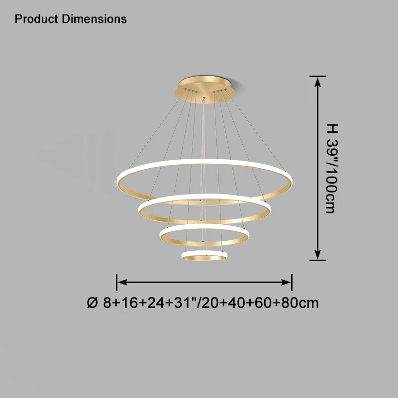 WOMO Tiered Circular Led Chandelier-WM2458 - Image 41