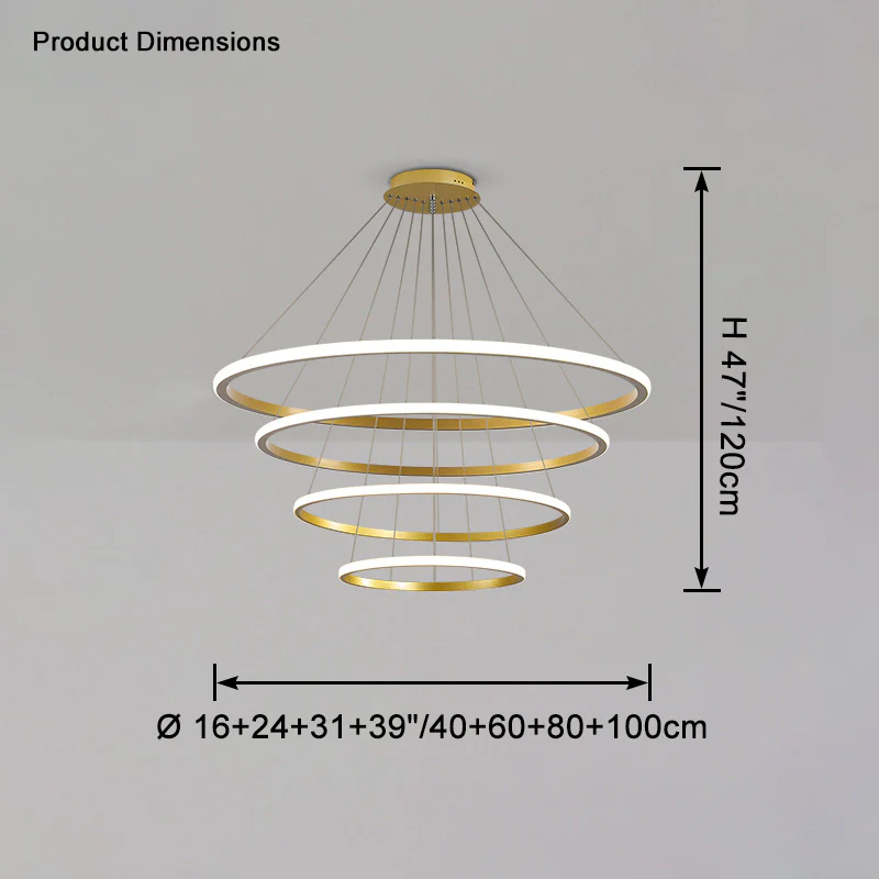 WOMO Tiered Circular Led Chandelier-WM2458 - Image 43