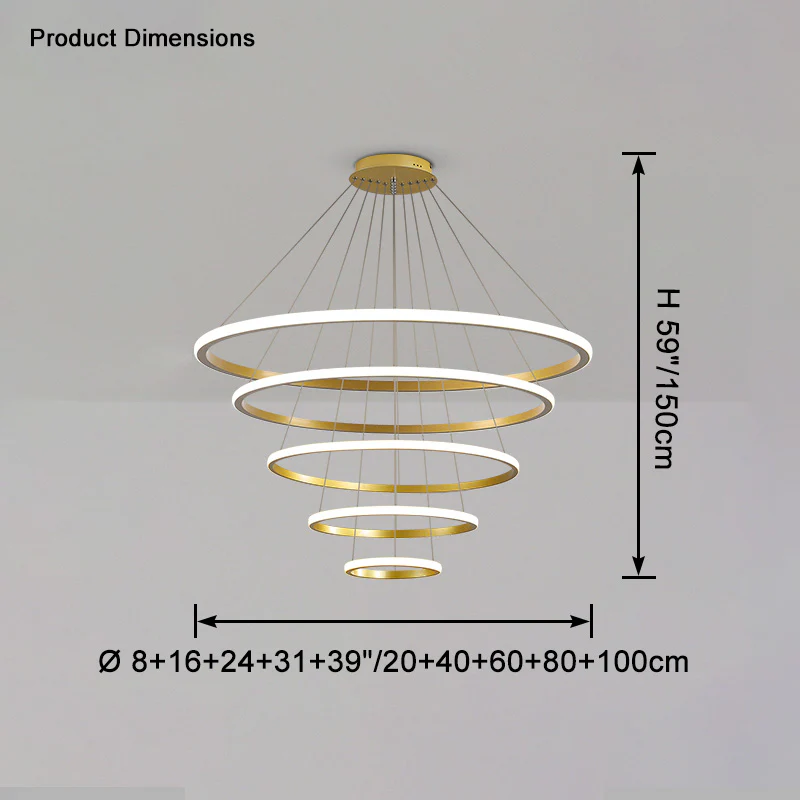 WOMO Tiered Circular Led Chandelier-WM2458 - Image 45