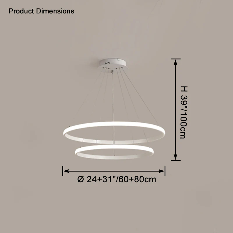 WOMO Tiered Circular Led Chandelier-WM2458 - Image 47