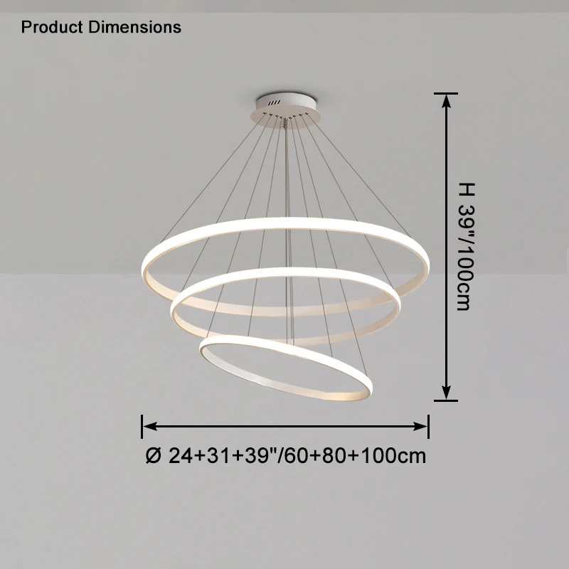 WOMO Tiered Circular Led Chandelier-WM2458 - Image 53
