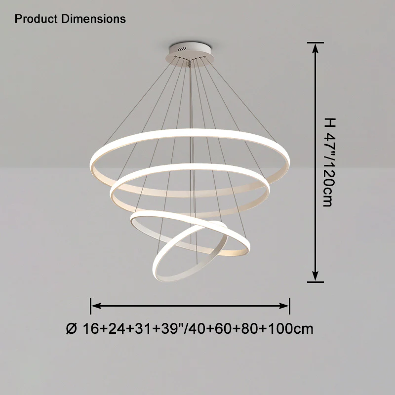 WOMO Tiered Circular Led Chandelier-WM2458 - Image 57