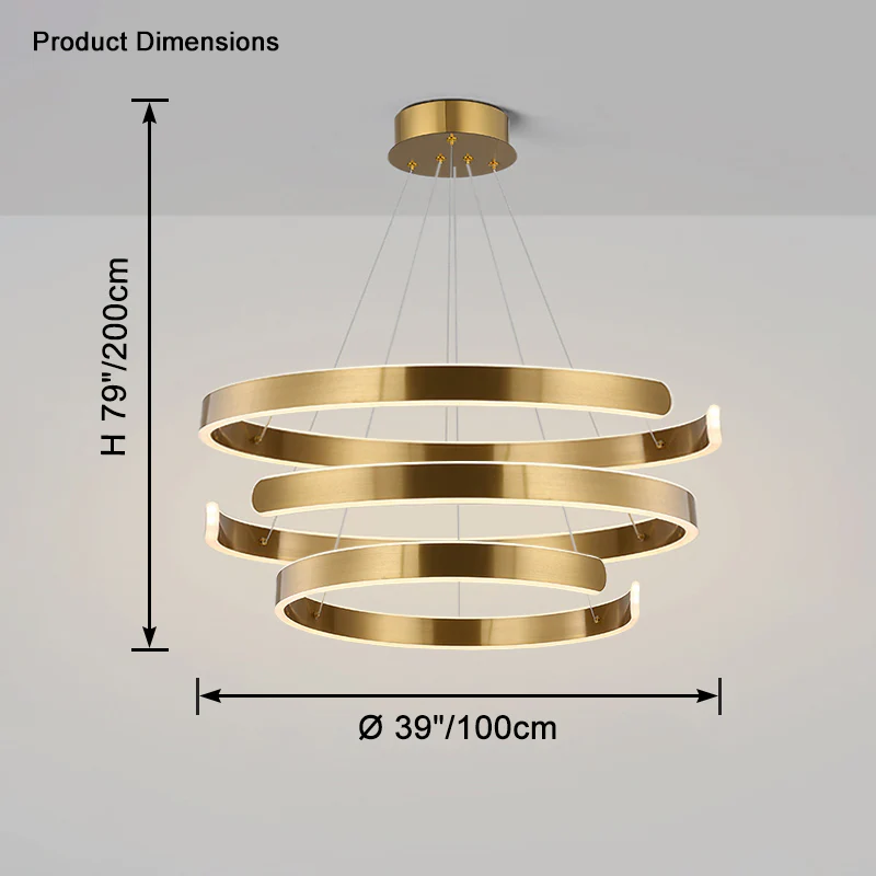 WOMO Tiered Circular Led Chandelier-WM2651 - Image 11