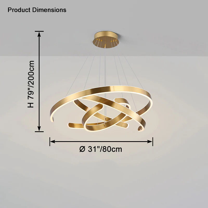 WOMO Tiered Circular Led Chandelier-WM2651 - Image 9