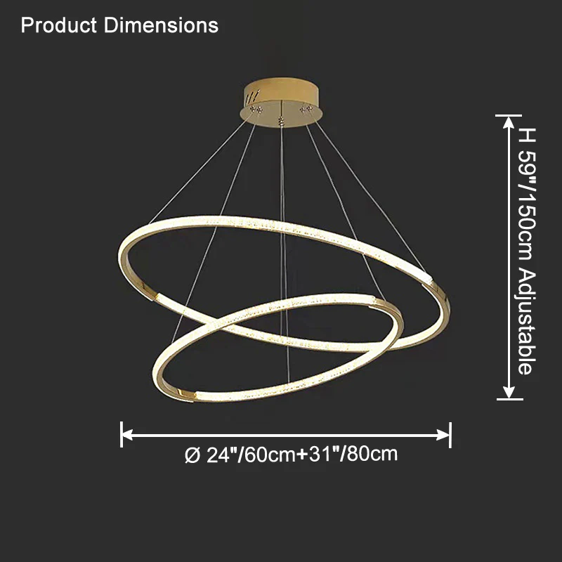 WOMO Tiered Circular Led Chandelier-WM2725 - Image 10