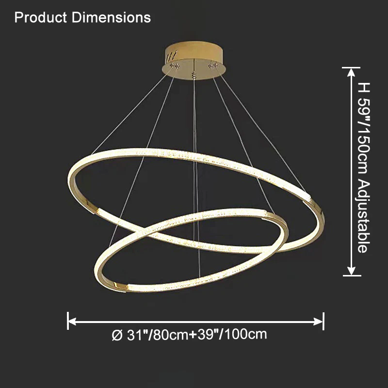 WOMO Tiered Circular Led Chandelier-WM2725 - Image 12