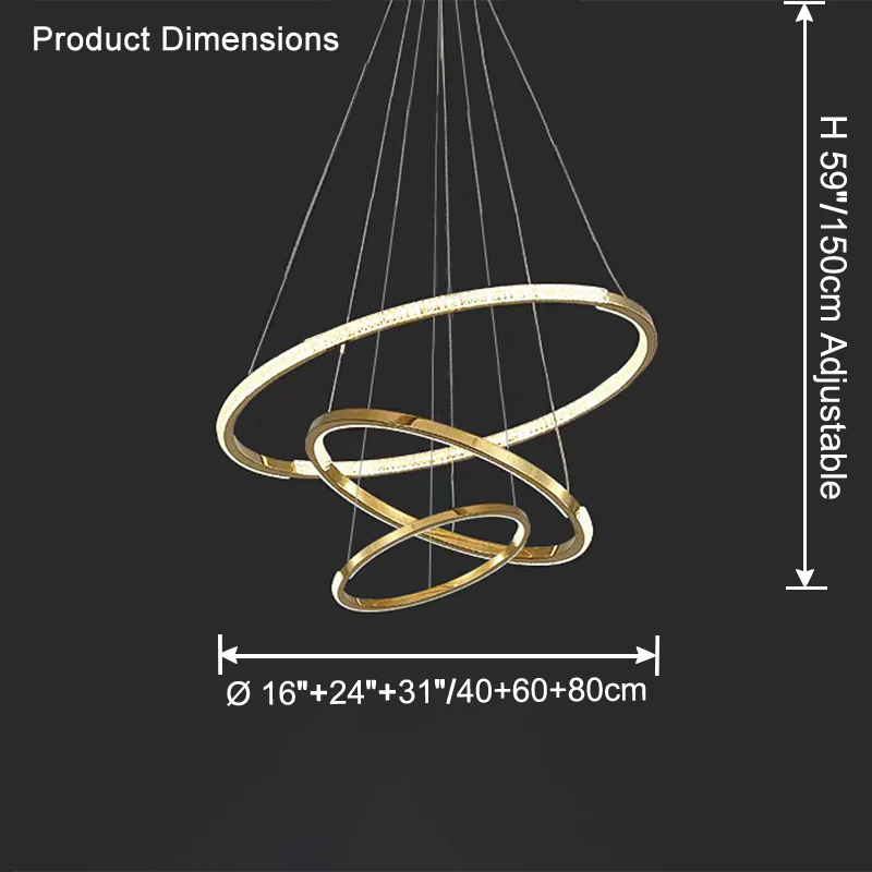 WOMO Tiered Circular Led Chandelier-WM2725 - Image 14