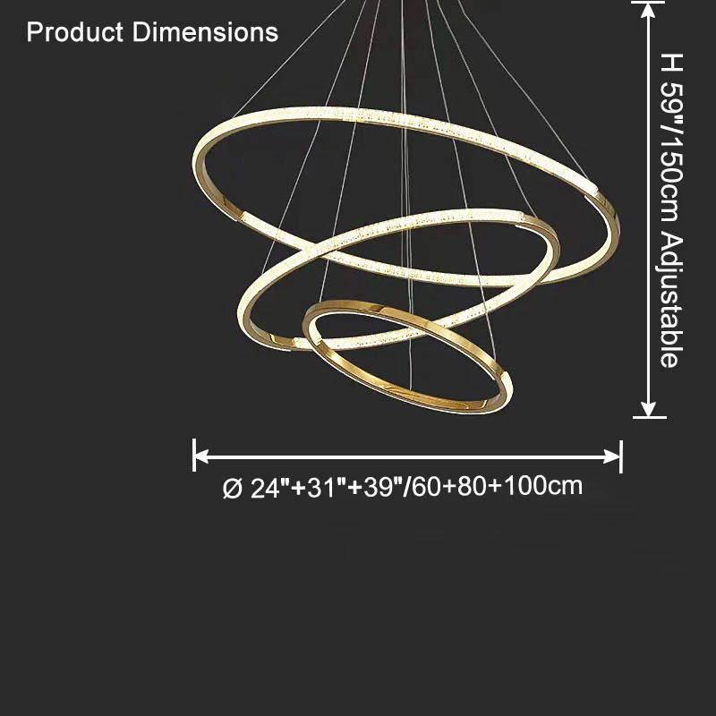 WOMO Tiered Circular Led Chandelier-WM2725 - Image 16