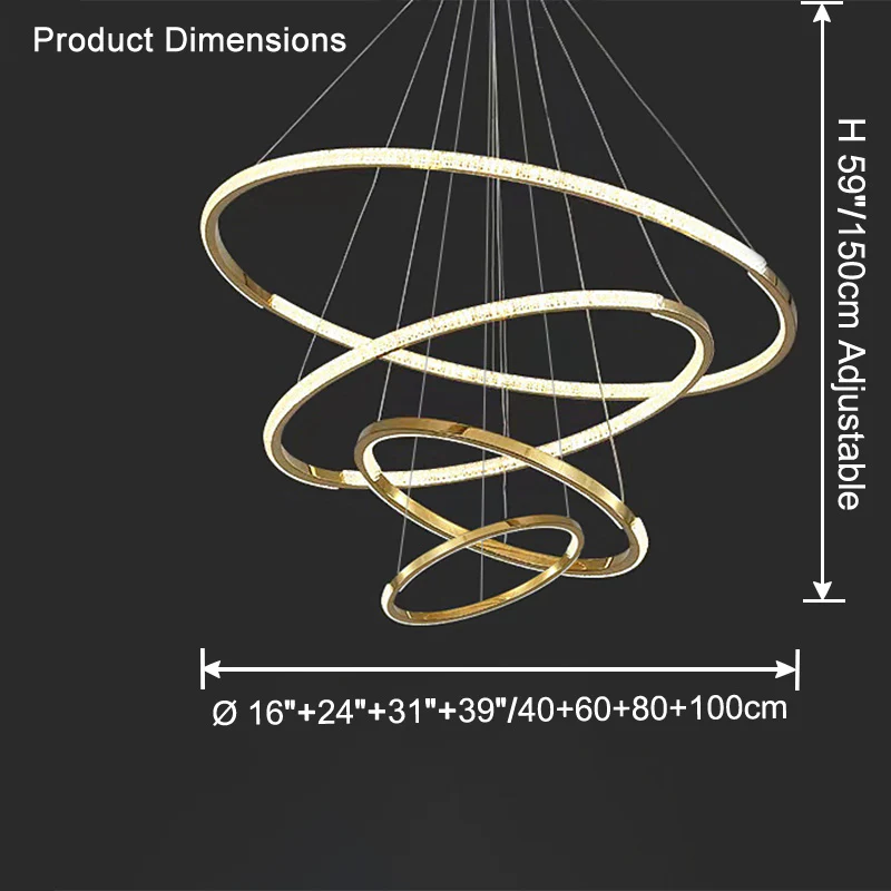 WOMO Tiered Circular Led Chandelier-WM2725 - Image 18