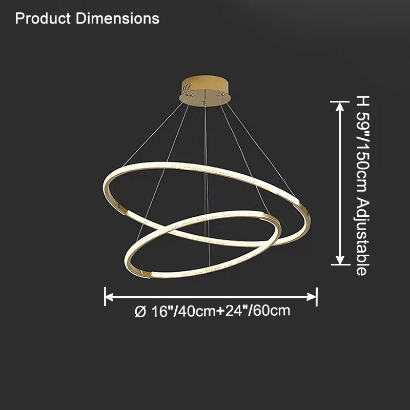WOMO Tiered Circular Led Chandelier-WM2725 - Image 8
