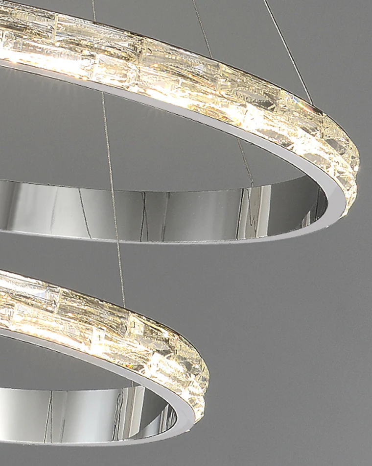 WOMO Tiered Circular Led Crystal Chandelier-WM2491b - Image 16