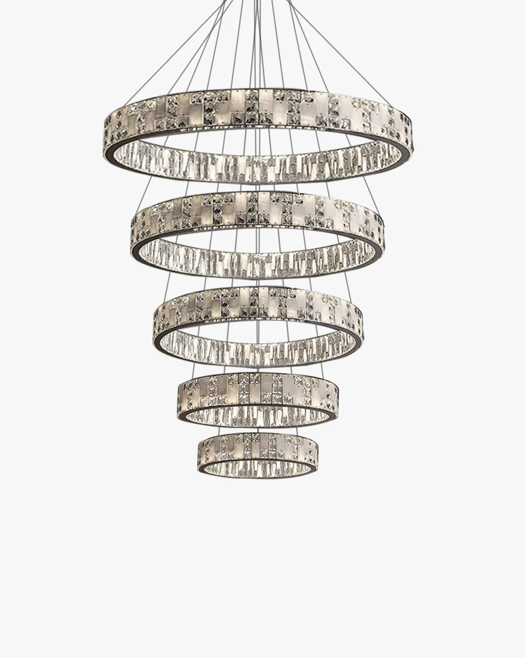 WOMO Tiered Round Crystal Alabaster Chandelier-WM2740 - Image 10